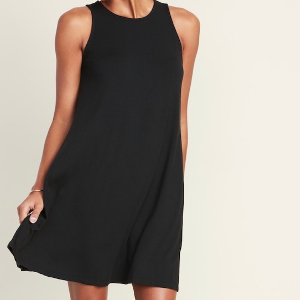 Black Simple Cotton Dress